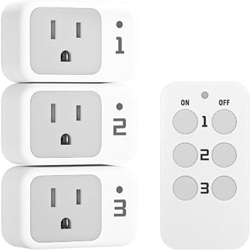 TESSAN Remote Control Outlet Plug, Remote Light Switch Wireless, 100FT RF