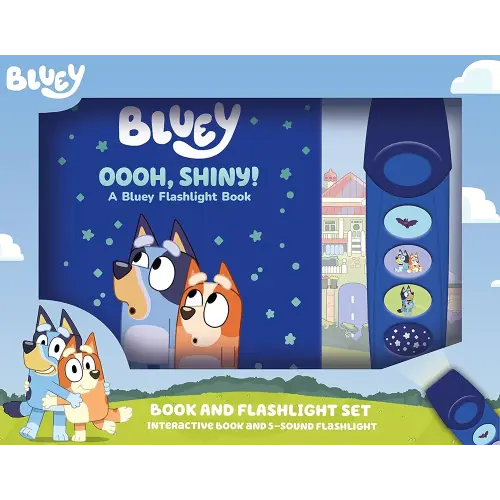 Bluey - Oooh, Shiny! A Bluey Flashlight Toy Adventure Sound Book - PI Kids