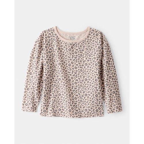 Toddler Girl Leopard Print Long-Sleeve Top - Brown - Carter's | Carter's