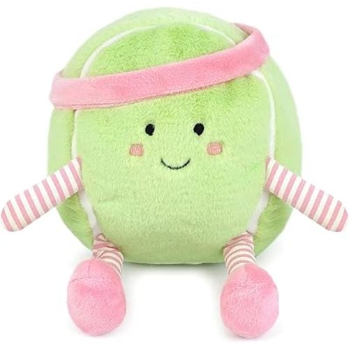 MON AMI Tina Tennis Ball 9-Inch Sports Plush Toy, Soft Stuffed Toy Gift