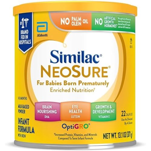 Similac NeoSure Premature Post-Discharge Infant Formula, Baby Formula Powder, 13.1-oz Can