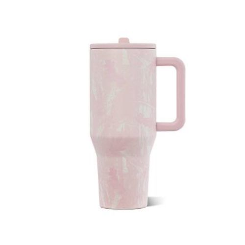 HydroJug 40oz Traveler Straw Tumbler Pink Camo