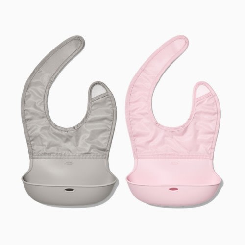 Roll Up Bib (2 Pack) - Blossom/Drizzle