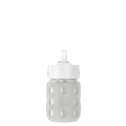 8oz Stainless Steel Baby Bottle Pivot Straw Cap