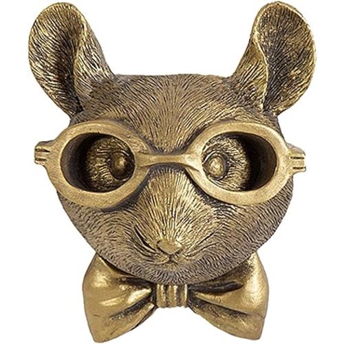 GUASDIE Animal Wall Decor: Faux Deer Head Mount, Resin Animal Head Wall Hanging for Living Room, Bedroom, Bathroom, Kitchen, Unique Art, Sculptures Home Decor, Gift, Rat