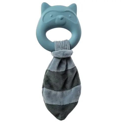 Mary Meyer Teething Toys Leika Silicone Baby Teether for Babies 0-12 Months, 9-Inches, Little Raccoon