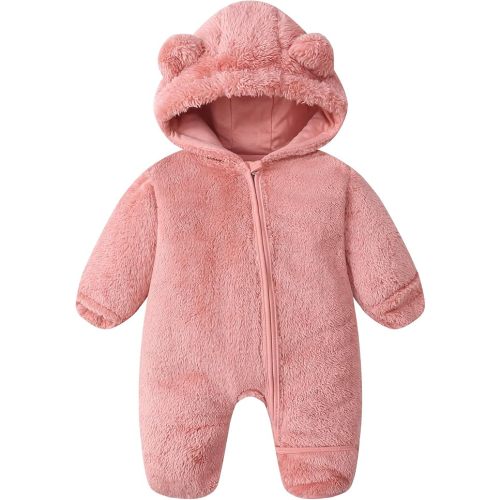Newborn Baby Boy Snowsuit Toddler Girl Infant Fleece Winter Coat