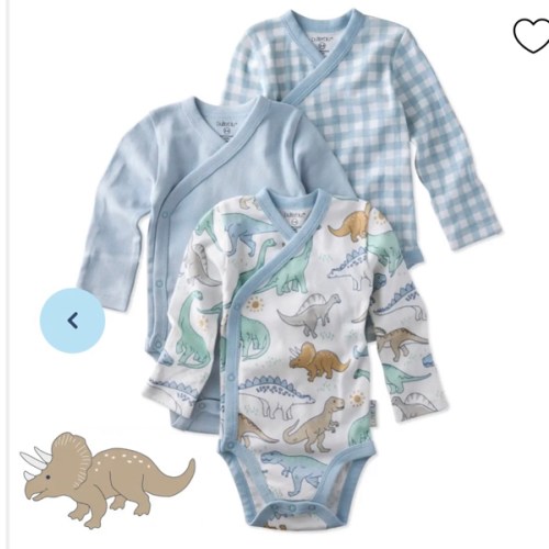 STERLING 3-Pack Side Snap Bodysuit