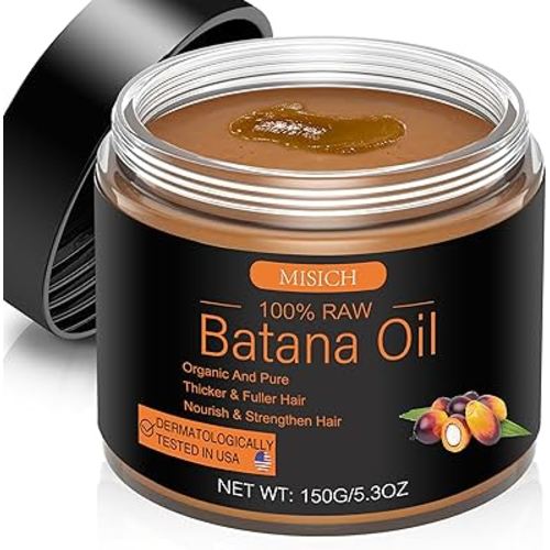 Raw Batana Oil for Hair Growth, 100% Natural Pure Dr. Sebi Botana Oil from Honduras, Unrefined Organic for Prevent Hair Loss, Enhances Thickness for Men & Women 5.3 oz