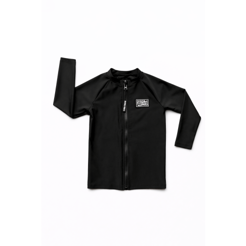 UPF50+ Long Sleeve Rash Guard in Black