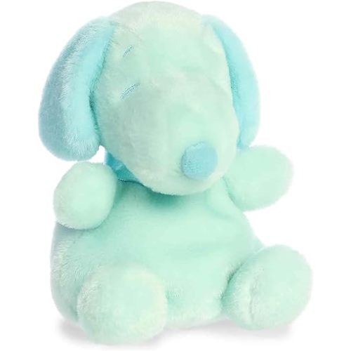 Aurora® Adorable Peanuts® Snoopy Palm Pals™ Stuffed Animal - Officially Licensed Toys for All Snoopy Fans - Fun Pastel Colors for The Spring Season - Teal 5 Inches