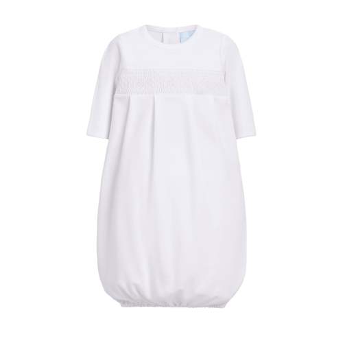 Welcome Home Smocked Gown - White