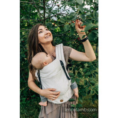 LennyLight Carrier, Standard Size, chevron weave, 100% linen - ARROW - WHISPER