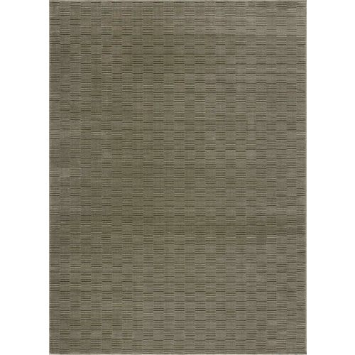 Monolith Living Room, Bedroom Machine Washable Area Rug - Checkered Geometric Square - Contemporary Tone On Modern Minimalist - Gray Green, Moss Green, Green, Gray, Taupe - 7'10" x 10'