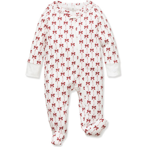 Baby's Pima Romper in Blissful Bows - Petite Plume | Maisonette