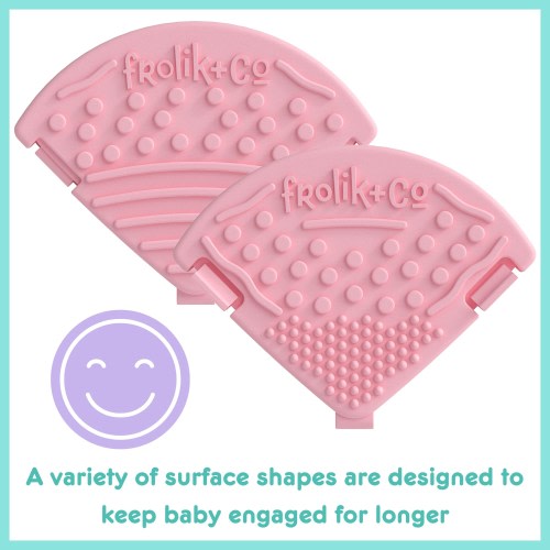 Frolik+Co Toothi Baby Teether 2 pack - undroppable and adaptable teething support