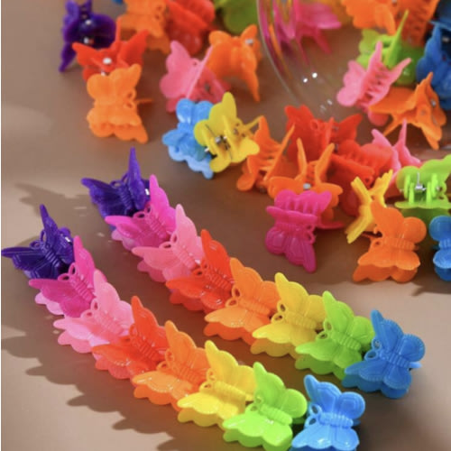 60pcs Cute Mini Colorful Butterfly Hair Clips, Suitable For Girls, Mother's Day Gift