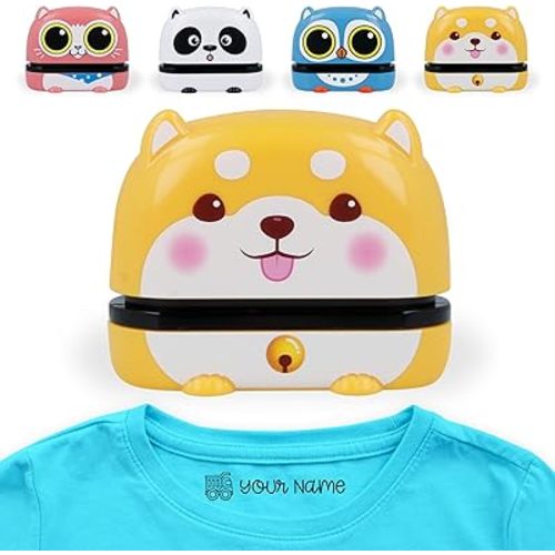 ExcelMark Clothing Name Stamp for Kids. Waterproof Ink. Perfect for Daycare, Camp, and School! (Puppy)