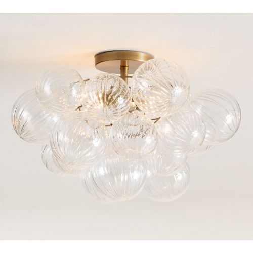 Cooper Glass Bubbled Flush Mount (18")