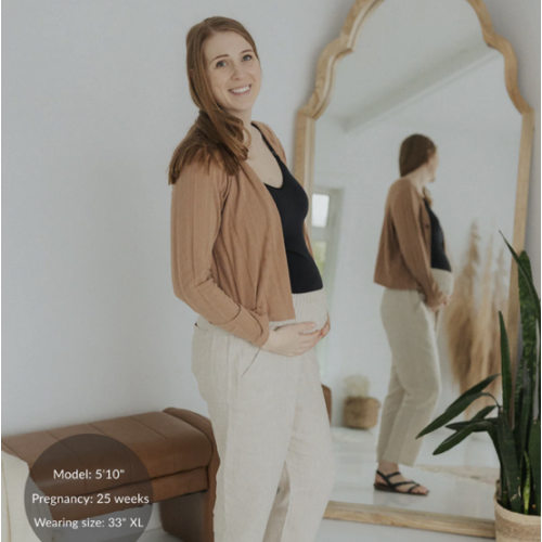 Everyday Smocked Linen Pant - Extended Inseam – EMME