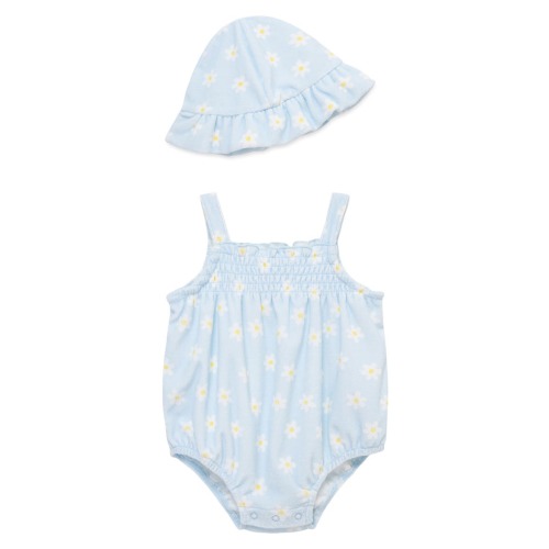 Daisies Bubble Bodysuit & Hat Set