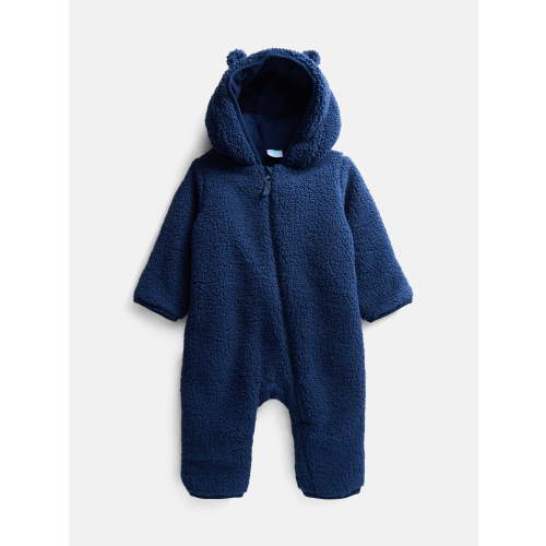 Wonder Nation Baby Teddy Fleece Pram with Hood, Sizes 0M-9M