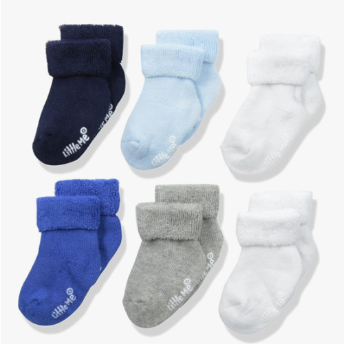 Little Me Baby Boys' Think Cotton Turn Cuff Socks