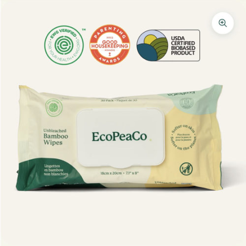 Unbleached Biodegradable Bamboo Baby Wipes | Eco Pea Co
