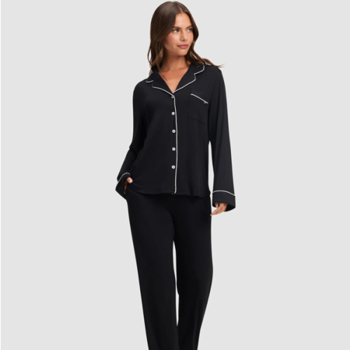 Women's Bamboo Stretch-Knit Long Sleeve Pajama Set