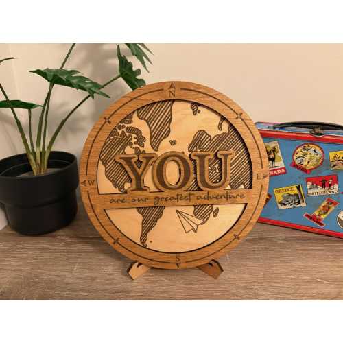 Nursery Sign: "You Are Our Greatest Adventure", Travel Nursery decor