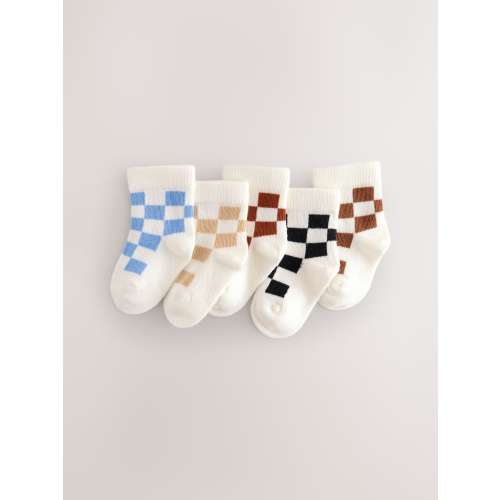 Multi Baby Socks 5 Pack (0mths-2yrs)