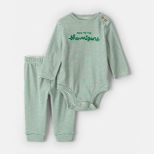 Baby Carter's 2-Piece Striped Long-Sleeve Bodysuit & Pant Set