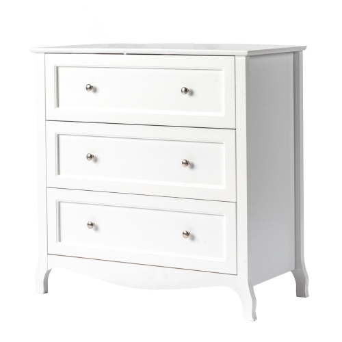 Ktaxon 3 Drawers Dresser Chests for Bedroom, Wood Chset of Drawers,Dressers Organizer for Bedroom, Living Room,Hallway, White