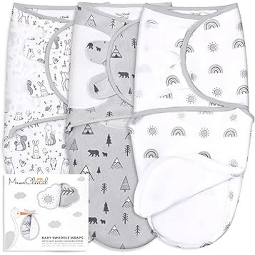 Mama Cheetah Baby Swaddle Blanket with Zipper, Newborn Swaddle Sack, Baby Swaddles Sleep Sack 0-3 Months, Baby Swaddle Wrap for Baby Boy & Baby Girl, 3-Pack