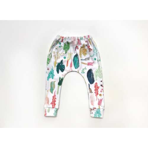 organic baby leggings in watercolor vegetable  print, newborn-8Y, artichokes,  toddler leggings, baby pants, toddler pants, baby shower gift