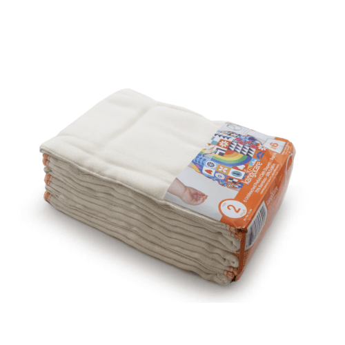 Size 2: Kanga Care Bamboo/Cotton Prefold Cloth Diapers (6pk)