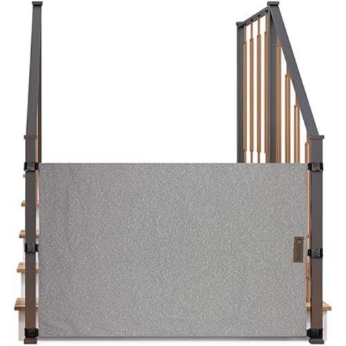 The Stair Barrier Banister to Banister No Drill Baby Gate for Stairs - Fabric Excellence Easy Setup Maximum Security with Portable Pet Gate for Stairs - Climb-Proof Neat and Tidy Fabric Baby Gate