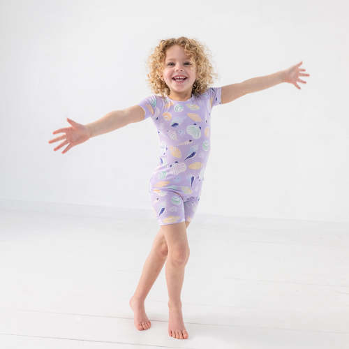 Sandy Treasures Two-Piece Short Sleeve & Shorts Pajama Set – Little Sleepies