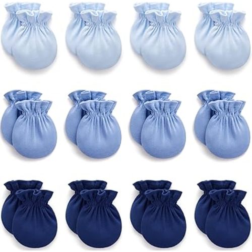 Pro Goleem Newborn Baby Mittens 100% Cotton No Scratch Soft Breathable Gloves for Boys&Girls 0-6 Months Baby Essentials