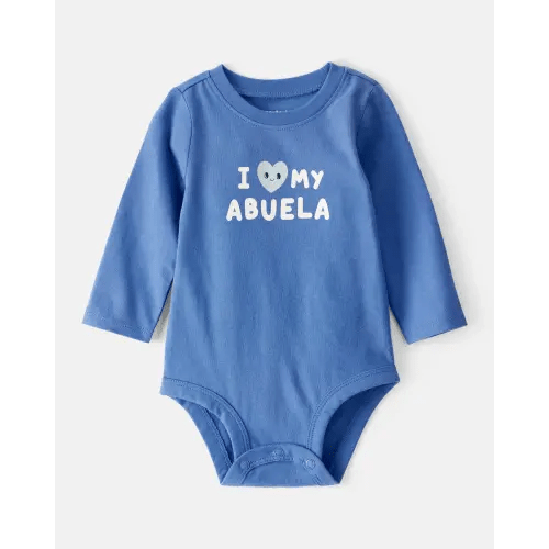 Baby Abuela Long-Sleeve Graphic Bodysuit - Blue - Carter's | Carter's