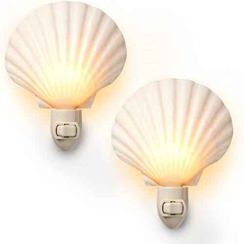 Tumbler Home Real Sea Shell Beach Night Light Real, Natural, Perfect for Beach Home Decor