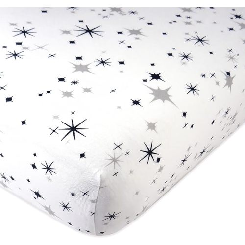 HonestBaby Unisex-Baby Classics Fitted Crib Sheets Set Standard Mattress, 100% Organic Cotton Baby Boys, Girls, Neutral, 1 Pack - Sketchy Floral Pink, One Size