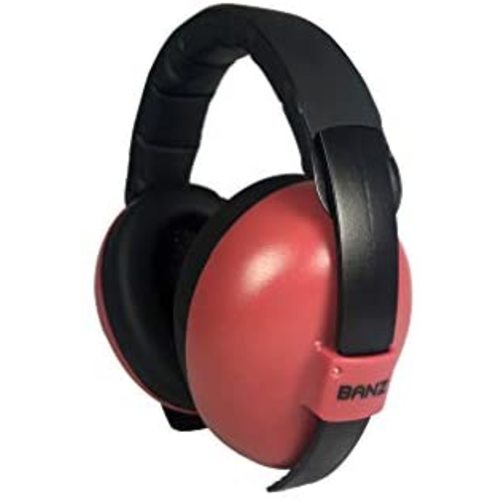 BANZ Earmuffs Infant Hearing Protection – Ages 0-2 Years – The Best Earmuffs for Babies & Toddlers – Industry Leading Noise Reduction Rating – Block Noise (Maroon)