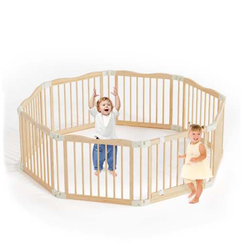 BlueWood® Baby Gate Playpen, Foldable, Paint-Free Baby Playpen