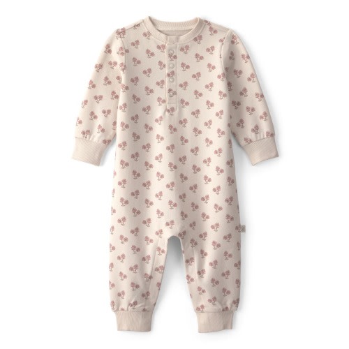 Print Stretch Organic Cotton Romper