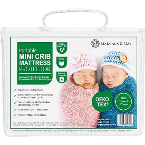 Margaux & May Pack N Play Mattress Protector, Oeko-TEX® Certified