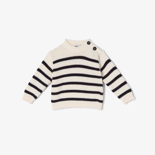 Baby jumper Cotton and cashmere nautical jumper