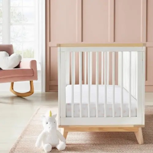 Durable and Trustworthy Jersey Fitted Crib Sheet - Pink Hearts And Solid Pink - 2pk - Cloud Island™—Purchase Now at Little Luxe Store America.