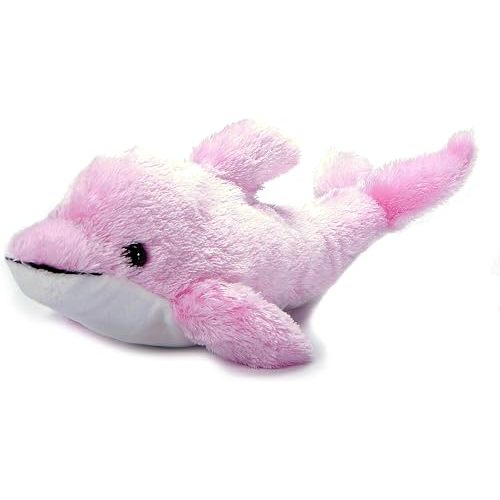 The Petting Zoo Pink Dolphin Stuffed Animal Plushie, Gifts for Kids, Scoopz Sealife Animals, Dolphin Plush Toy, 10 inches