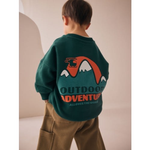 Green Sweatshirt and Utility Joggers Set (3mths-7yrs)